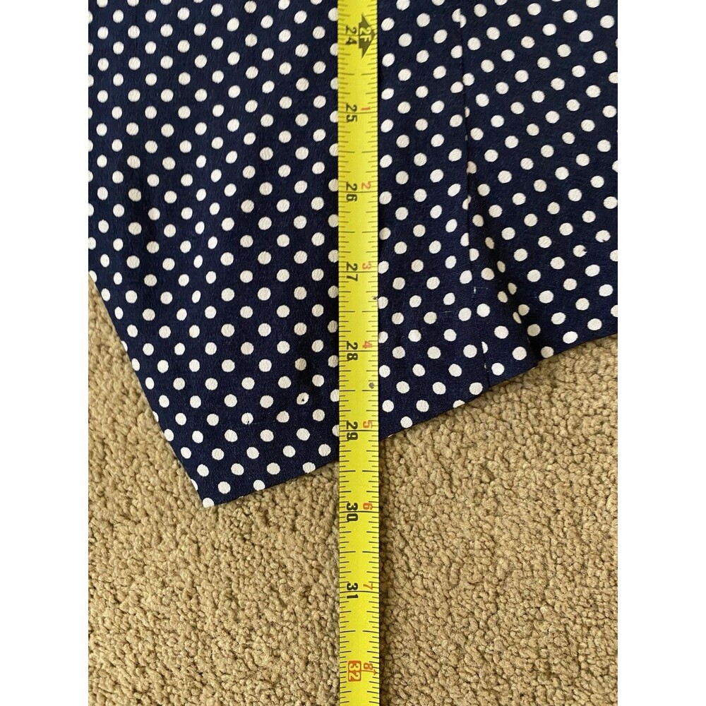 Vintage Lee David 80’s Skirt Suit Set Navy White Polka Dot Grandmacore Size 20W - Picture 10 of 16